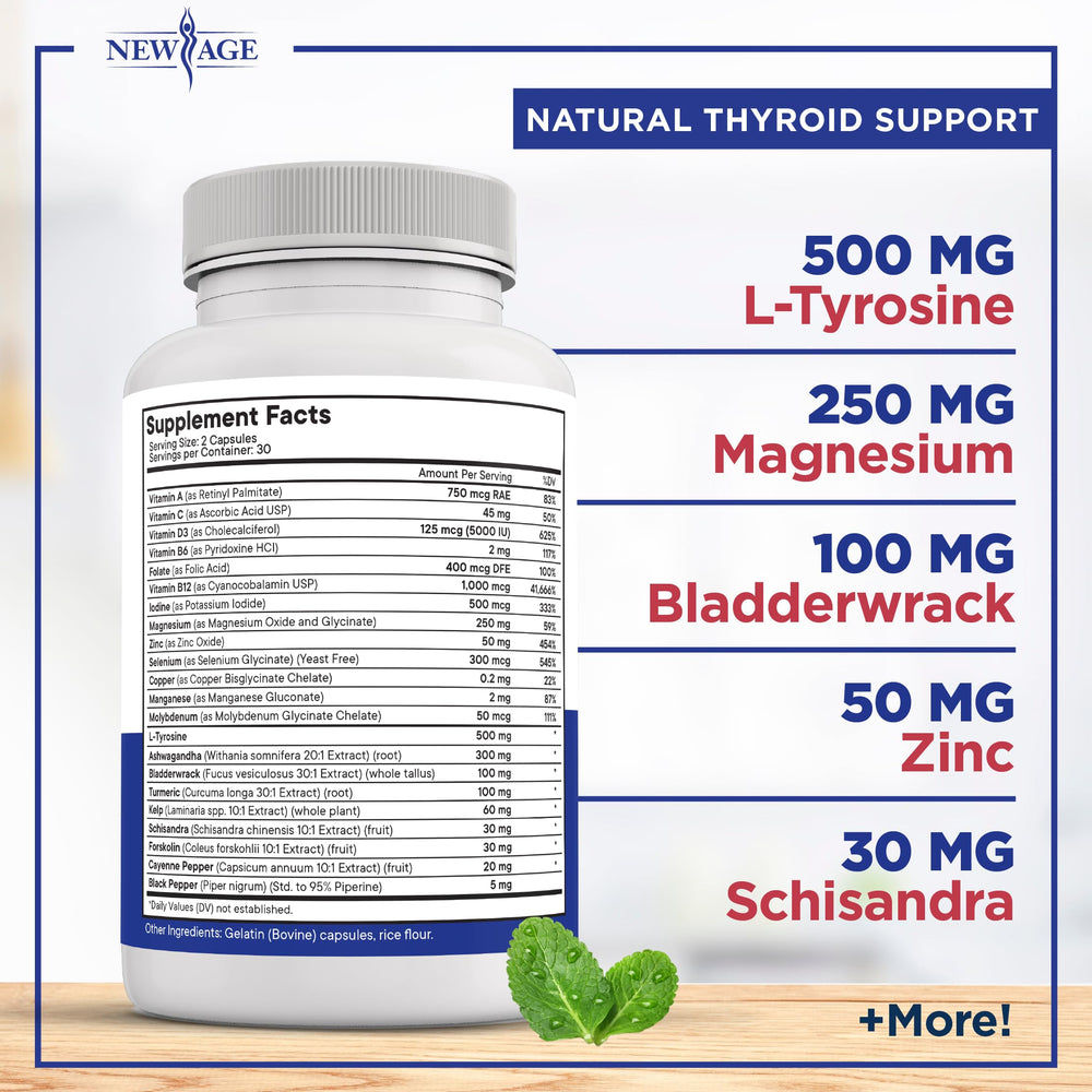 Ashwagandha and L-tyrosine included in thyroid blend