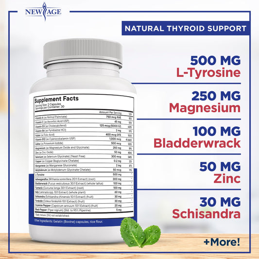 Ashwagandha and L-tyrosine included in thyroid blend