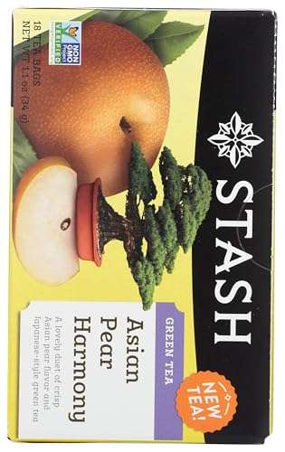 Loose green tea leaves and pear slices for Asian Pear Harmony Green Tea