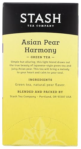 Close-up of green tea leaves for Asian Pear Harmony Green Tea