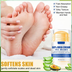 ASMAYSA heel-stick application demonstrates targeted relief for dry heels.