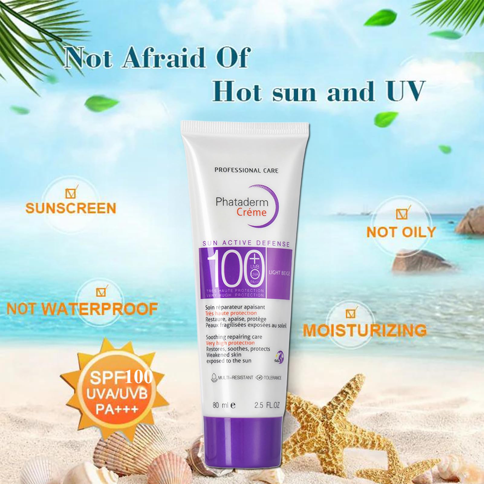 ASMAYSA SPF 100 lotion leaves no white cast after application