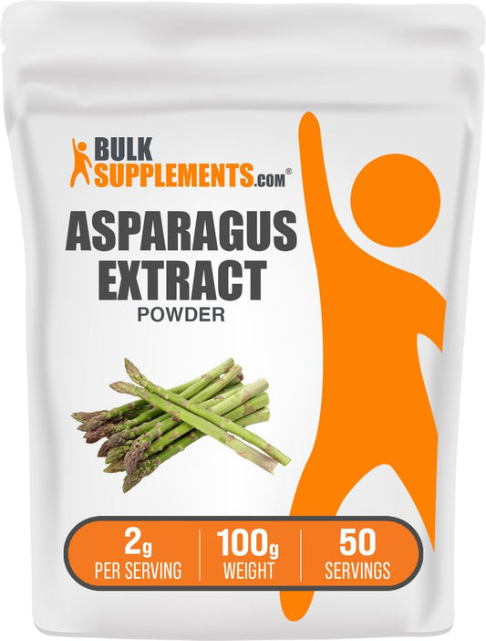 BulkSupplements Asparagus Extract Powder 100g packaging