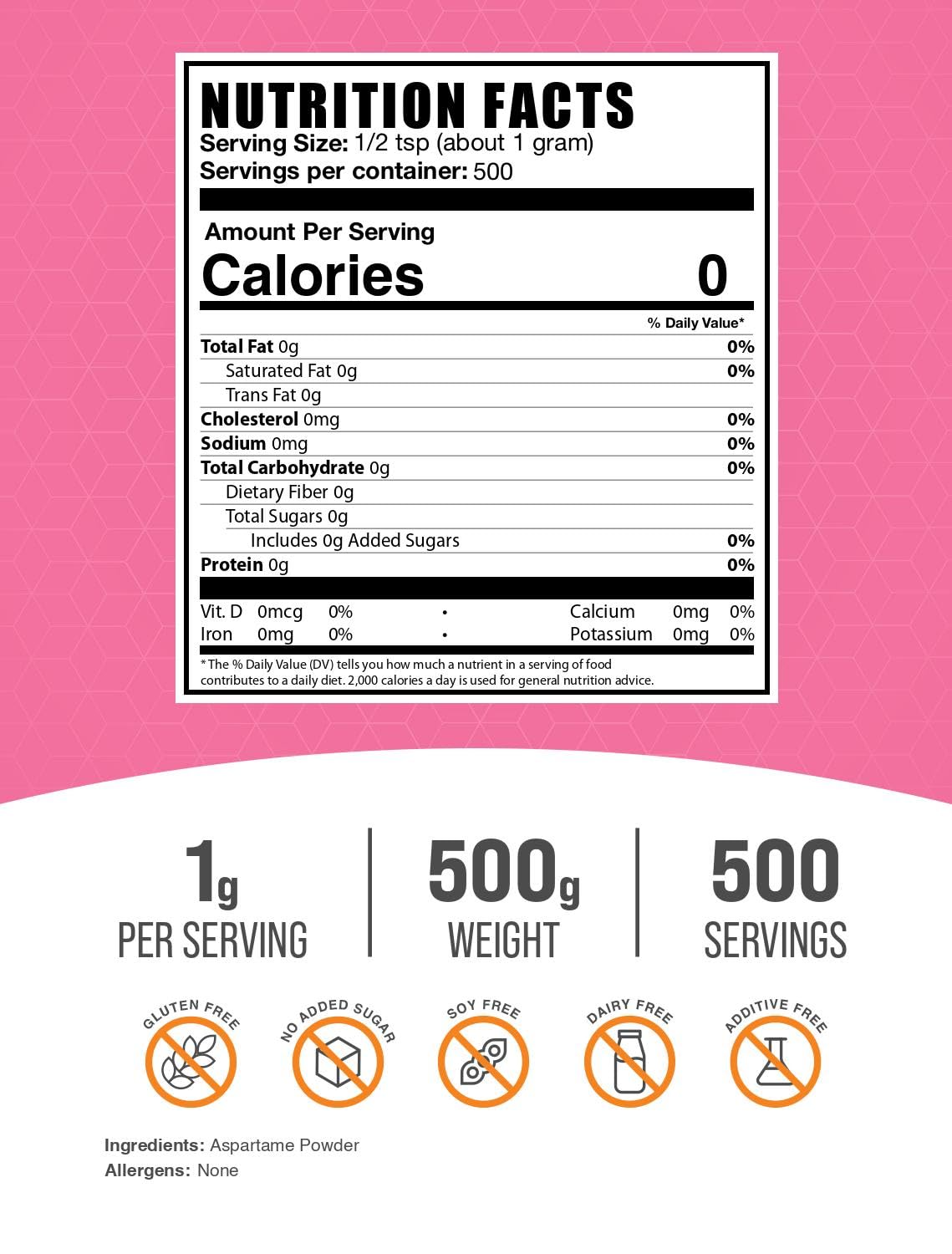 Aspartame powder for baking and beverages