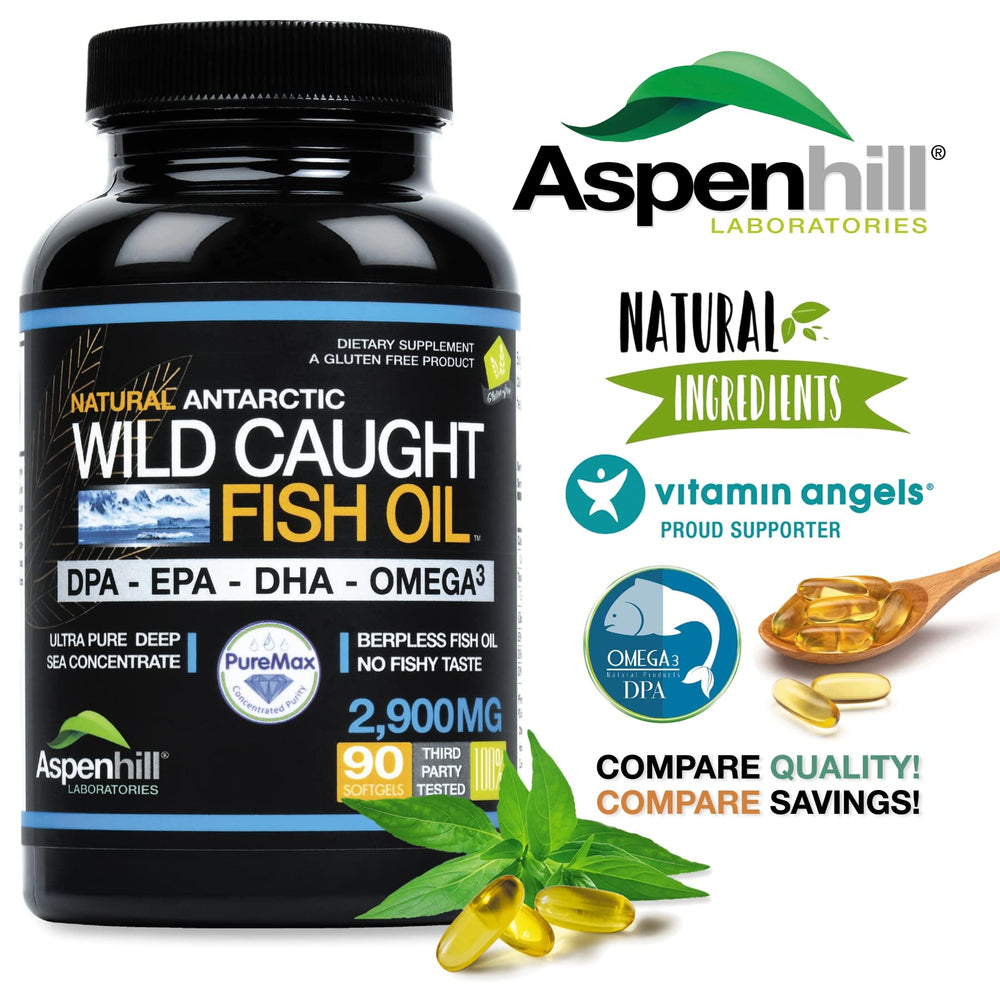 Non-GMO label on Aspen Hill Labs Omega-3 Fish Oil
