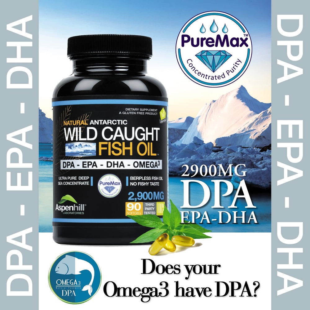 DPA, EPA and DHA composition highlight for Omega-3 by Aspen Hill Labs