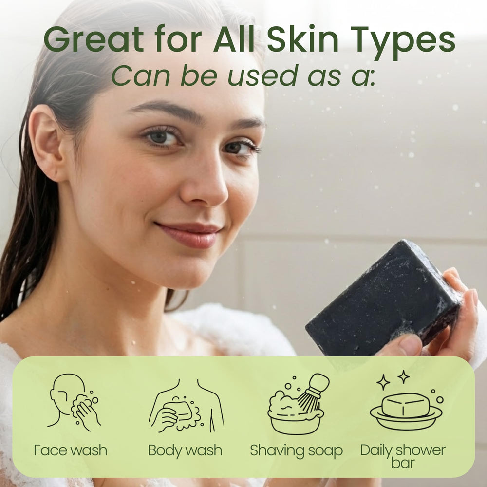 Ingredients list featuring shea butter and olive oil for nourishing skin by Aspen Kay Naturals.