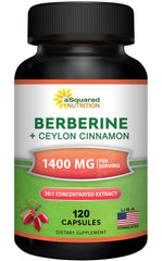 aSquared Nutrition Berberine with Ceylon Cinnamon bottle and capsules