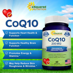 USA formulated vegan CoQ10 with no fillers