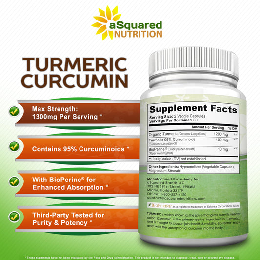 Back label detailing BioPerine and 60 capsules