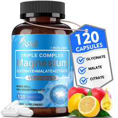 Hero image of ASSR Triple Magnesium Complex bottle with 120 capsules