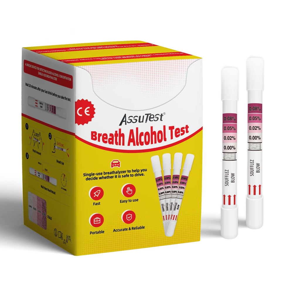 AssuTest disposable breathalyzer kit front view