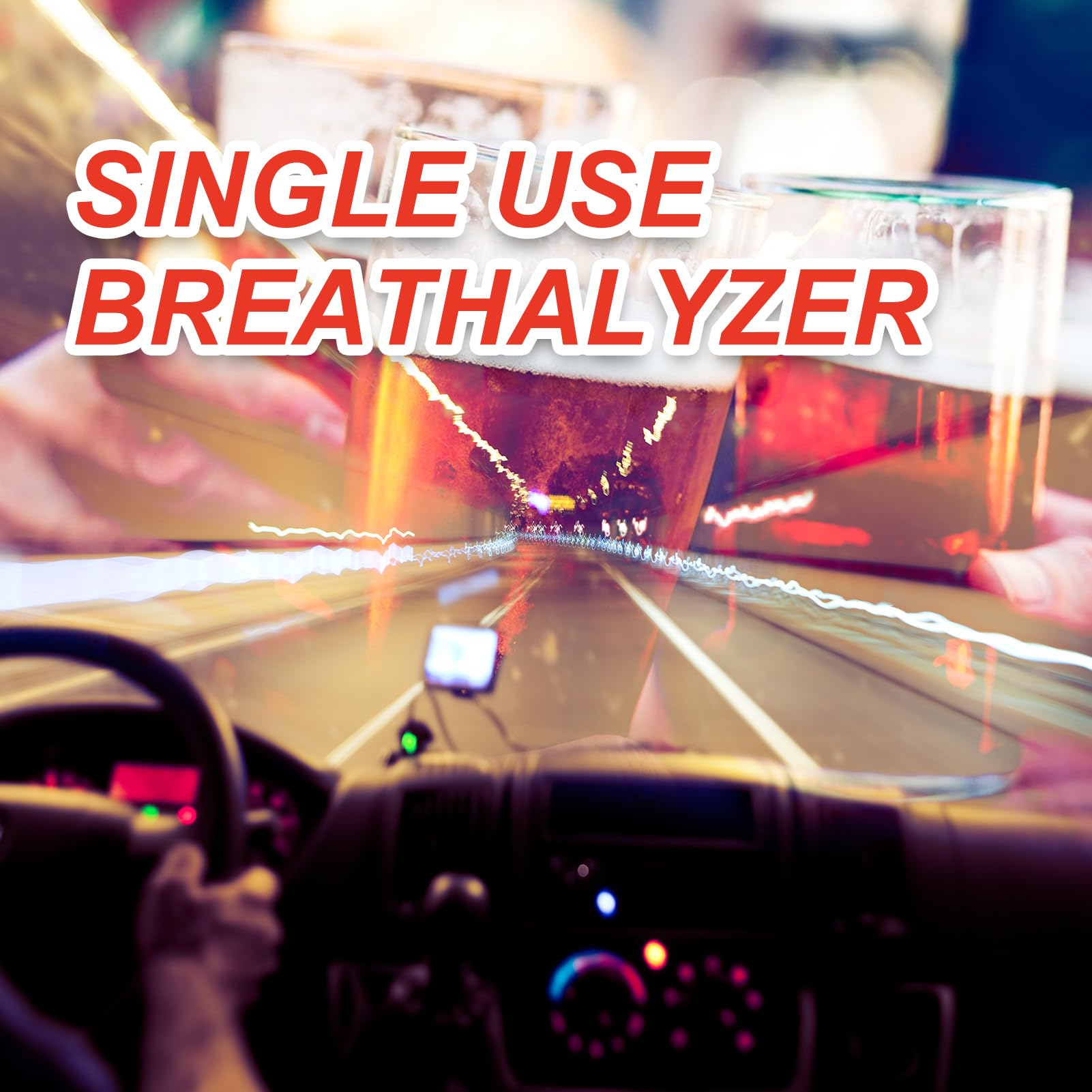 Portable compact AssuTest disposable breathalyzer