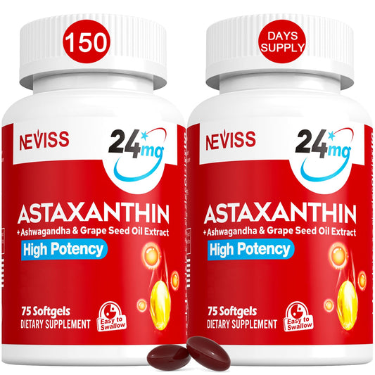 Astaxanthin 24mg softgels bottle front view