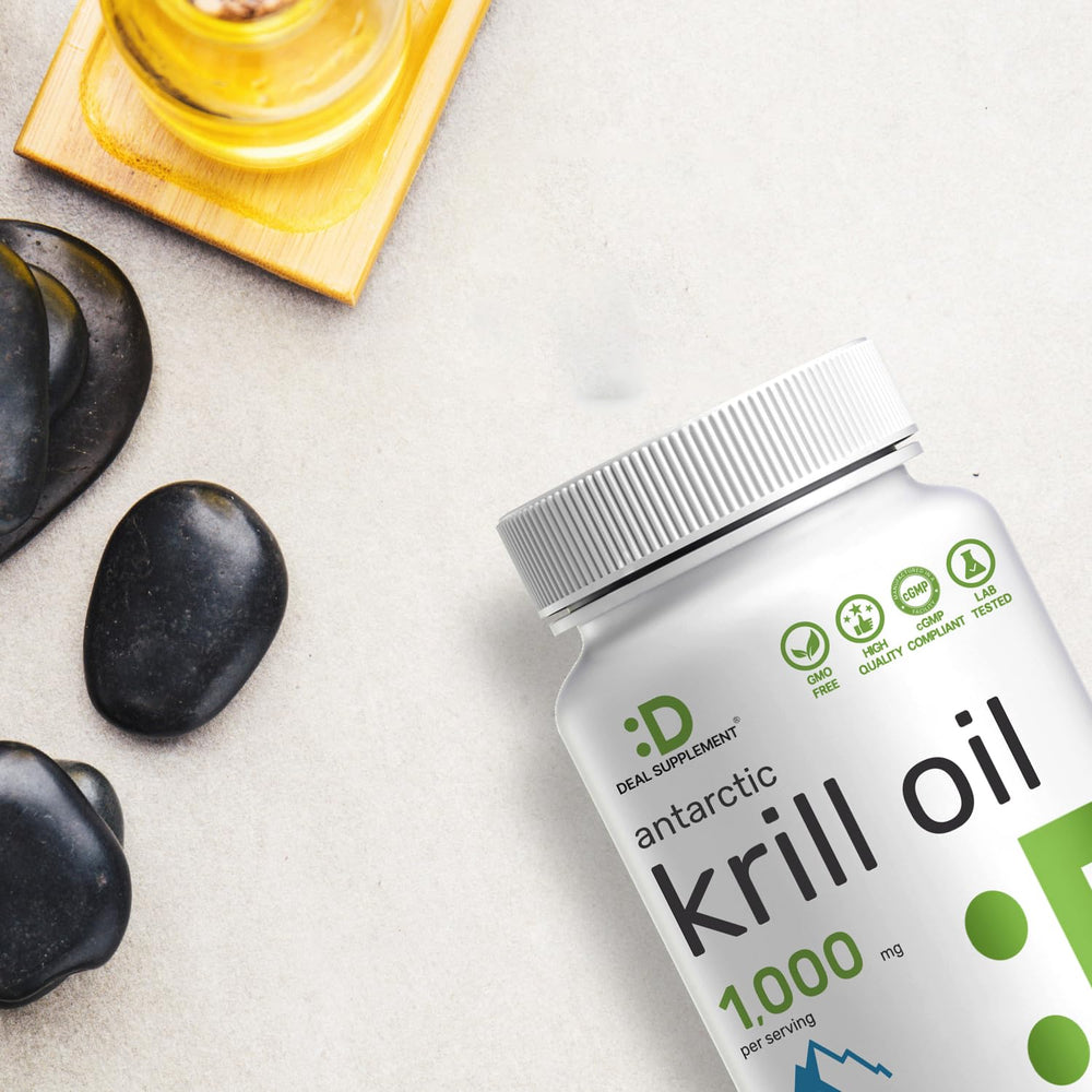 Astaxanthin-rich krill oil illustration