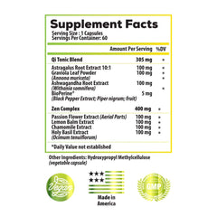 Astragalus root, ashwagandha, and passion flower blend