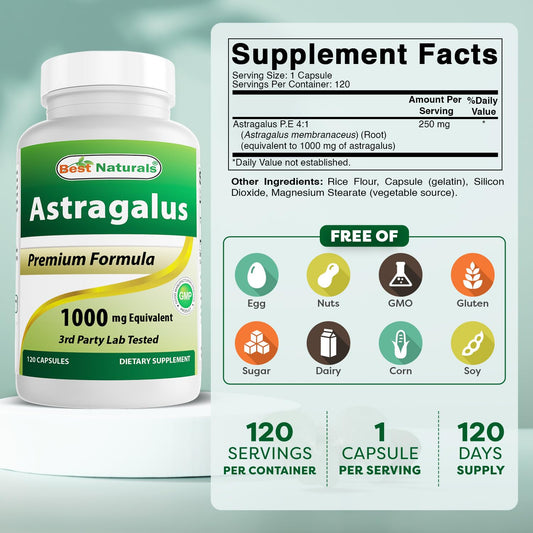 Bottle close-up showing 120 capsules per bottle
