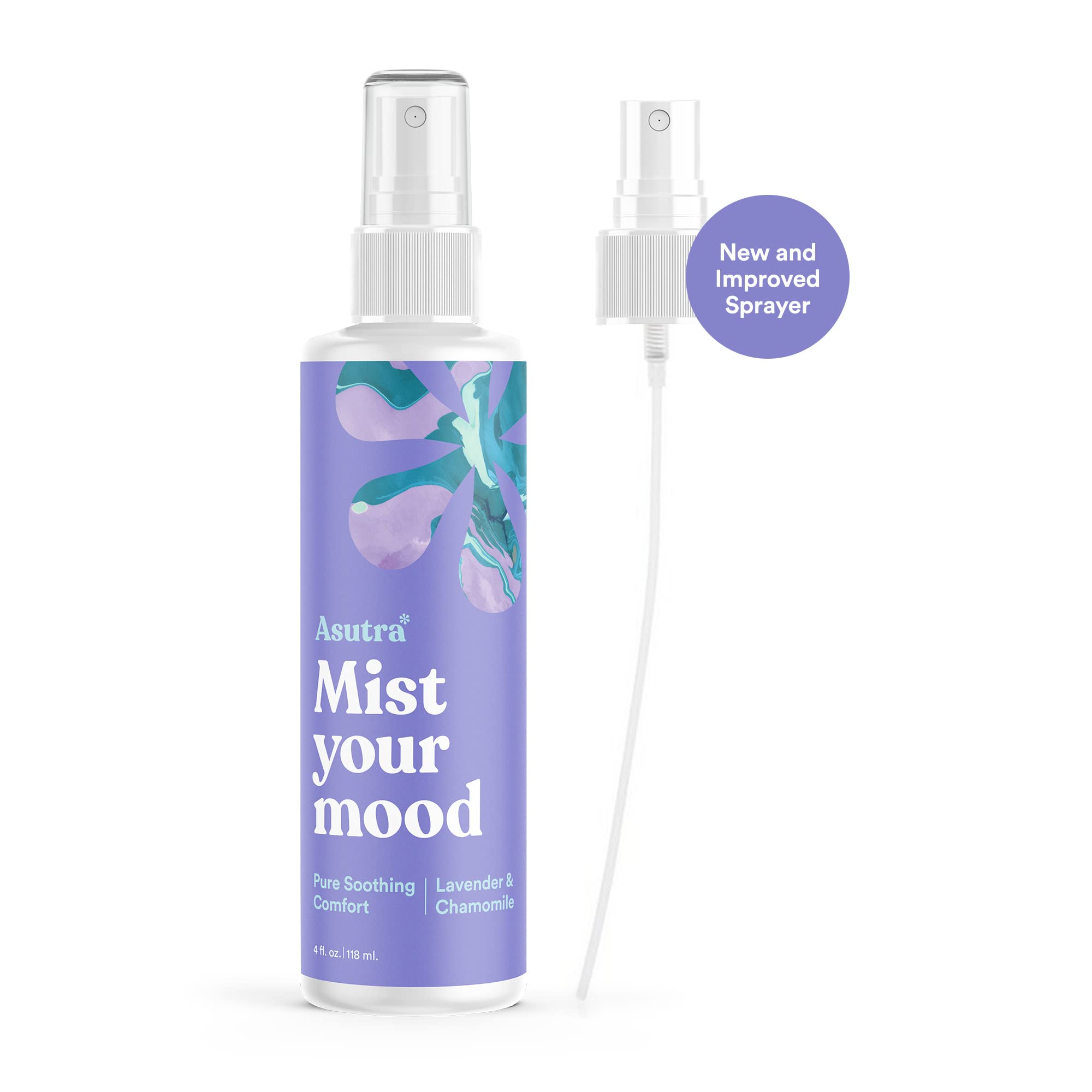Sleep-ready bedroom scene with ASUTRA Lavender Pillow Spray