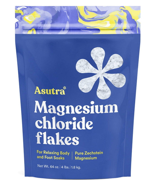ASUTRA Magnesium Chloride Bath Flakes 4 lbs front view