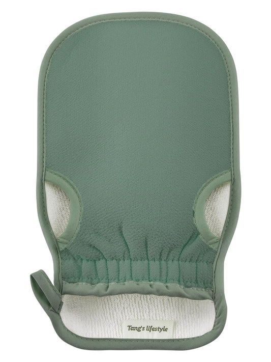 Aswdbbn exfoliating glove with thumb holes for better grip and dead skin removal