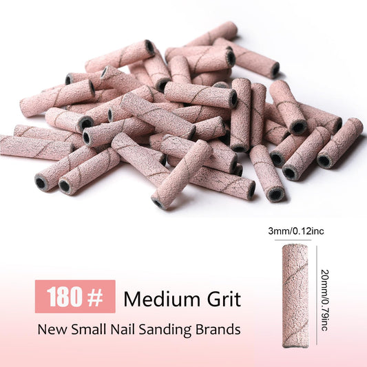 ASWEINA pink 20mm sanding bands for efficient nail polishing.