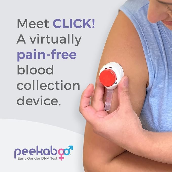 Step-by-step at-home DNA sample collection using Peekaboo Click