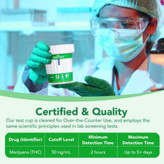 Unboxed Easy@Home THC urine drug test kit contents