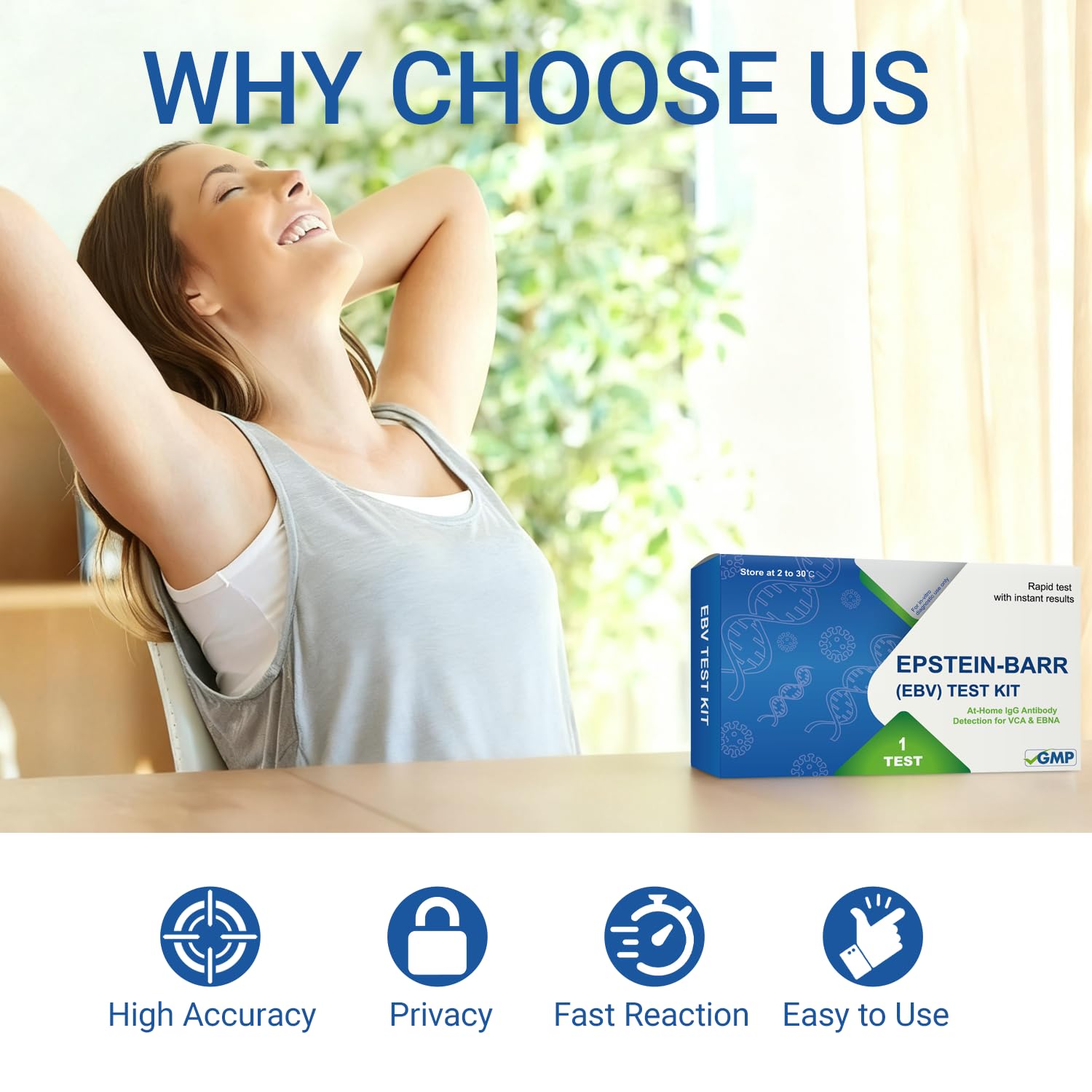Instructions for using the at-home EBV test kit