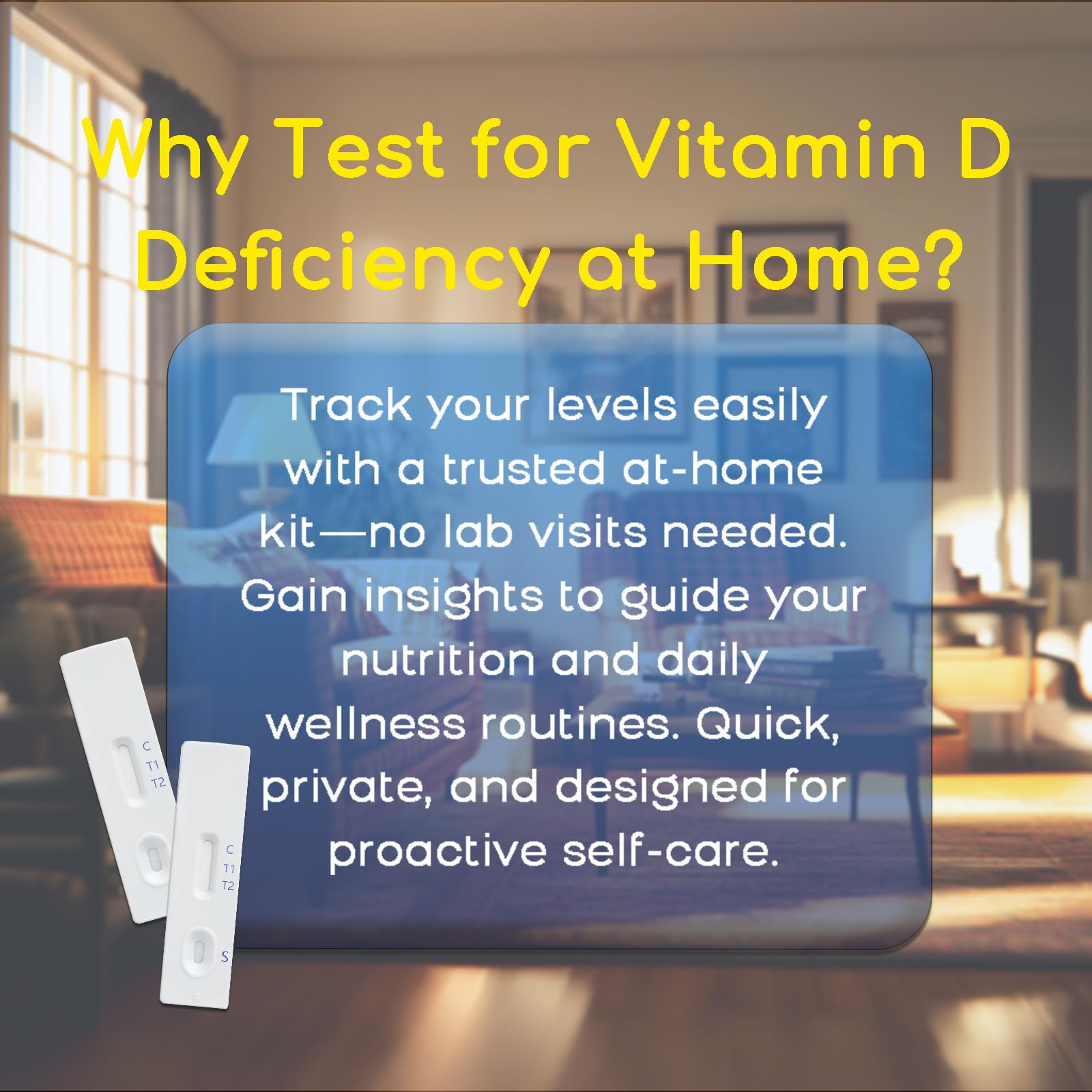At-home vitamin D test kit with instructions