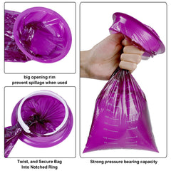 ATDAWN emesis bag closure close-up demonstrates secure seal to contain odors and leaks.