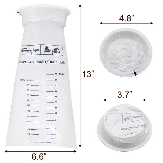 ATDAWN emesis bags wide opening ensures easy use and minimal spills