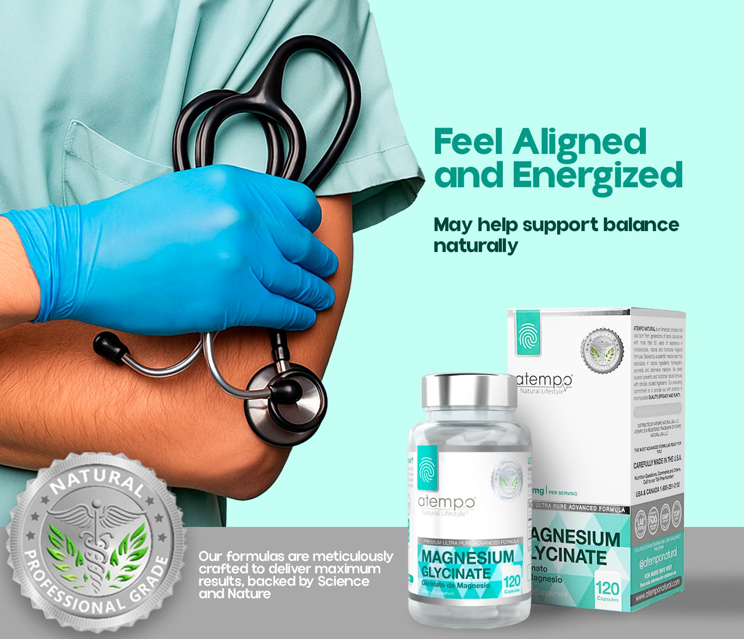 Nervous system support from magnesium glycinate