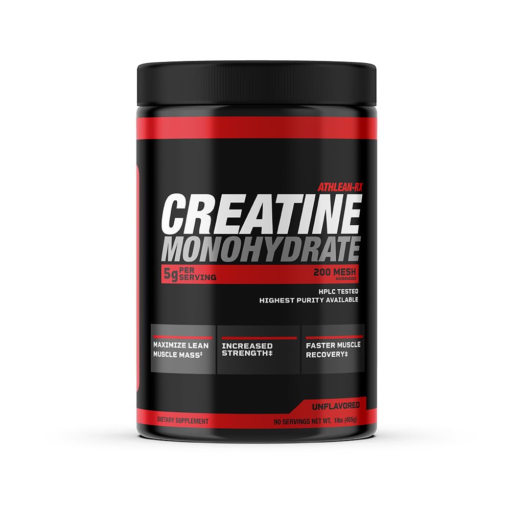 ATHLEAN-X X-CREATINE bottle shows pure micronized creatine monohydrate for strength support