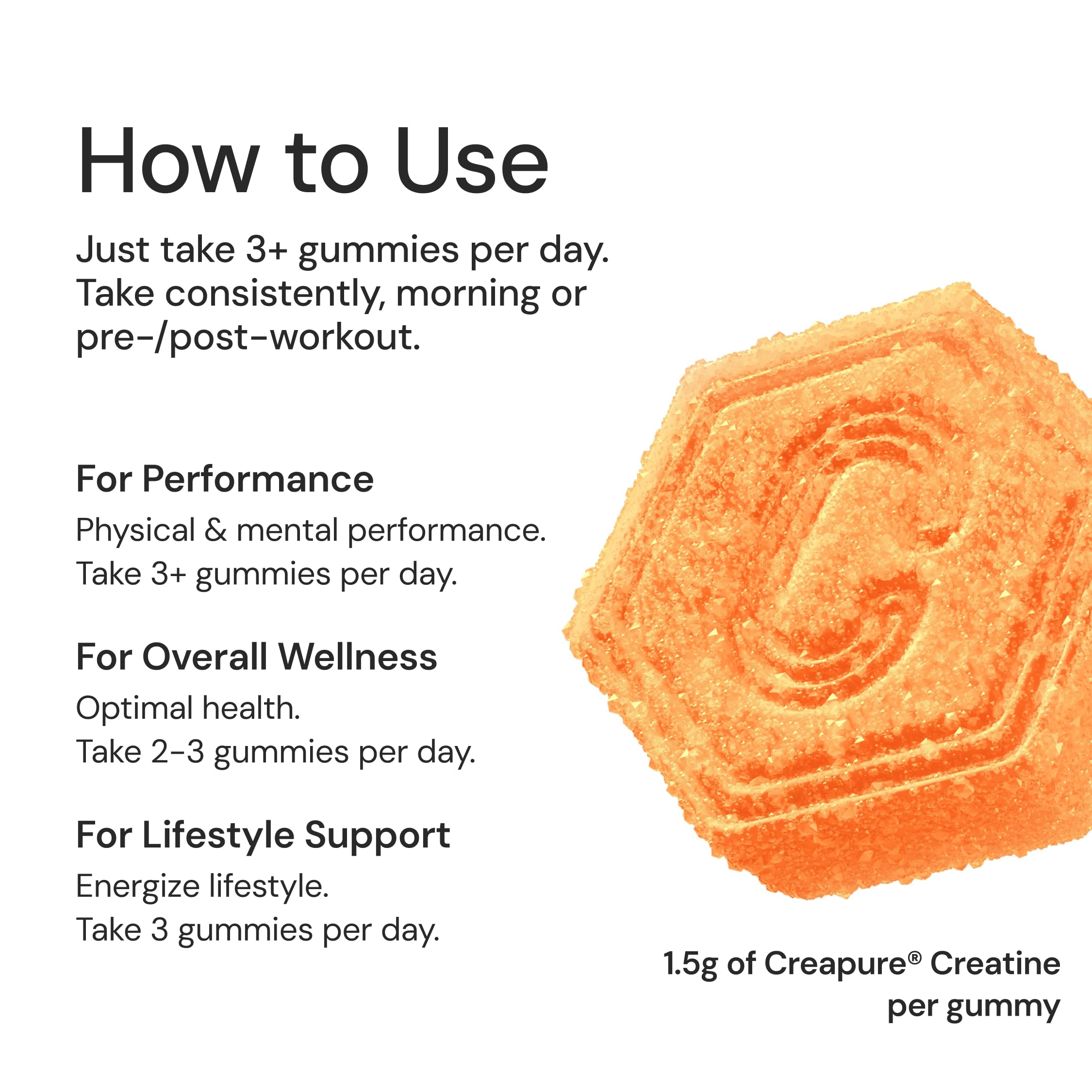 Athlete taking a Creatine Monohydrate Gummy during workout