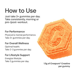 Athlete taking a Creatine Monohydrate Gummy during workout