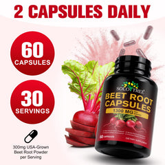 Beet root capsules supporting athletic performance
