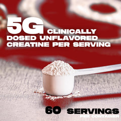 Athlete performing training with creatine support