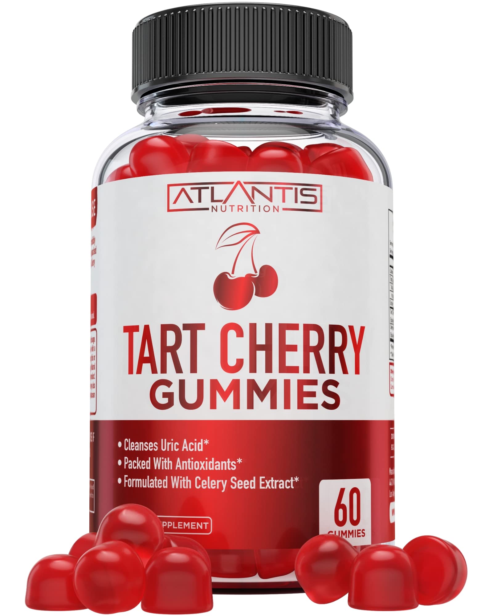 Atlantis Tart Cherry Gummies with Celery Seed Extract bottle - 60 gummies