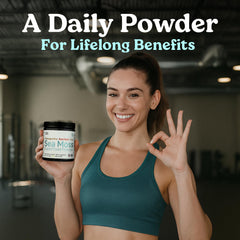 Organic Irish moss and other ingredients used in the blend