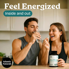 Sea moss capsules supporting an active lifestyle