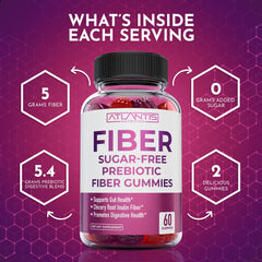 Two-pack bundle of Atlantis Nutrition sugar-free fiber gummies