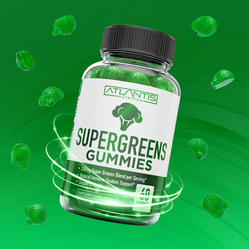 Healthy digestion and immunity concept with greens leaves