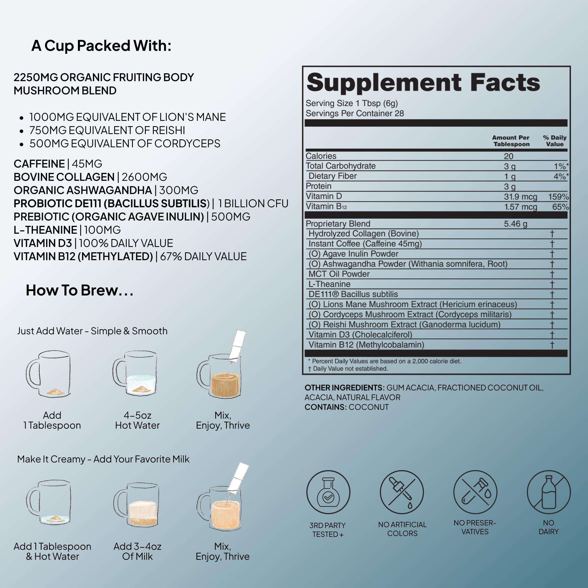 1 scoop serving of Atlas+ Coffee Superblend