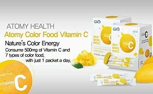 Back packaging of ATOMY Colorfood Vitamin C 180g