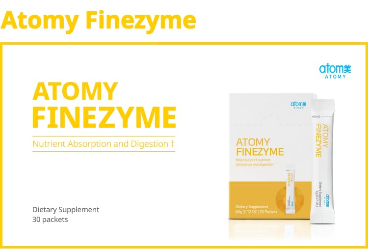 Front and back packaging of Atomy Finezyme Pineapple Digestive Enzymes