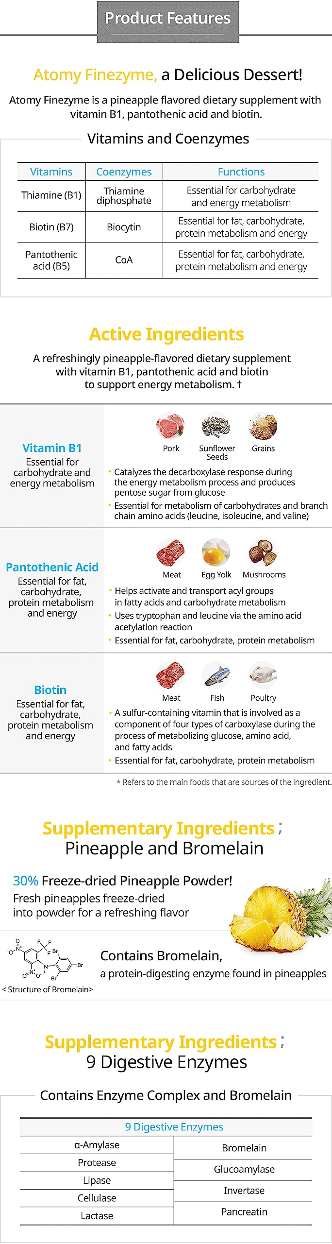 Lifestyle shot of Atomy Finezyme Pineapple Fermentation Digestive Enzymes packets