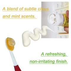 Close-up of soft texture toothpaste suitable for sensitive gums