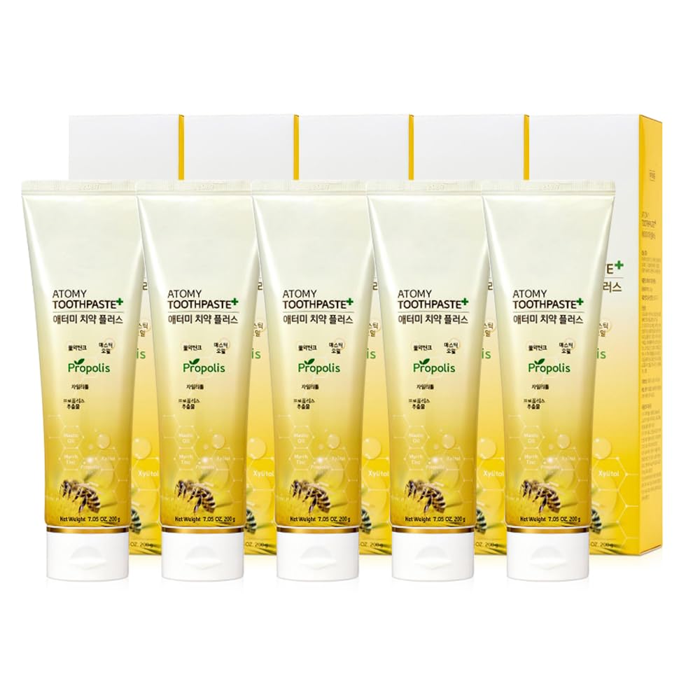 A.t.o.m.y Natural Propolis Toothpaste 200g x5 Pack – South Korea