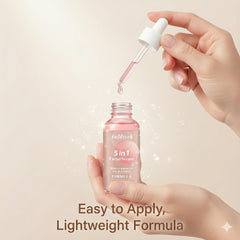 Aufdzceh 5-in-1 serum layered under makeup for a smooth finish.