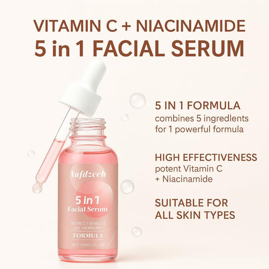 Aufdzceh vitamin C serum application on skin for a bright, even tone.